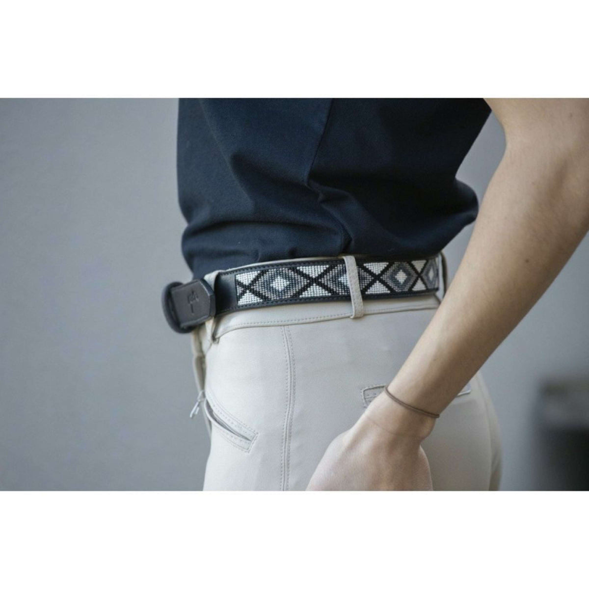 Pénélope Ceinture Pearl Noir/Blanc