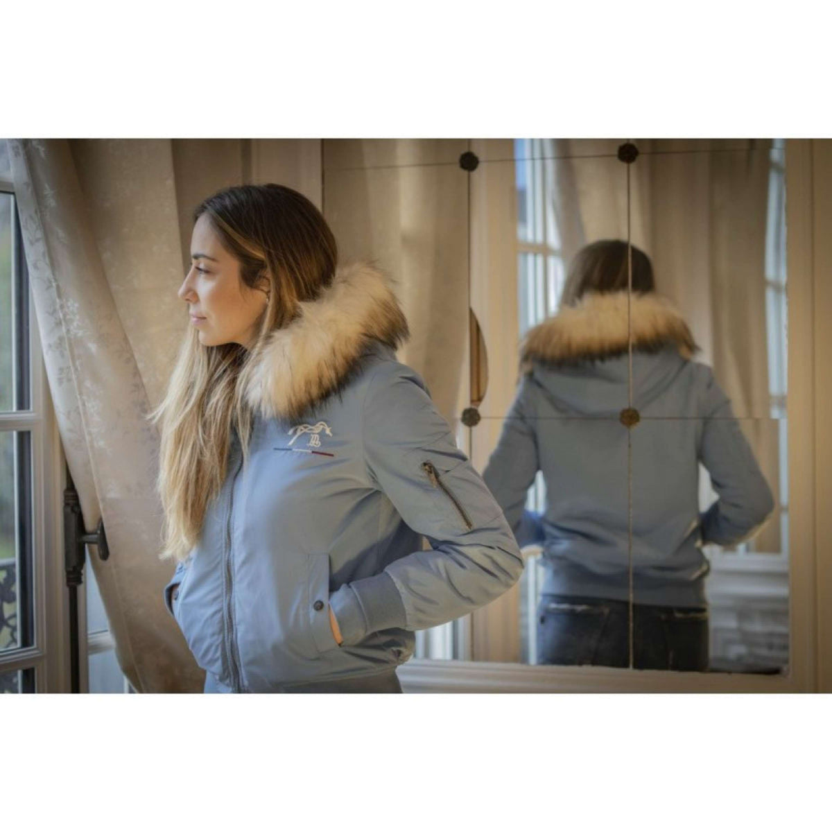 Pénélope Veste Bomber Lyon Bleu glace