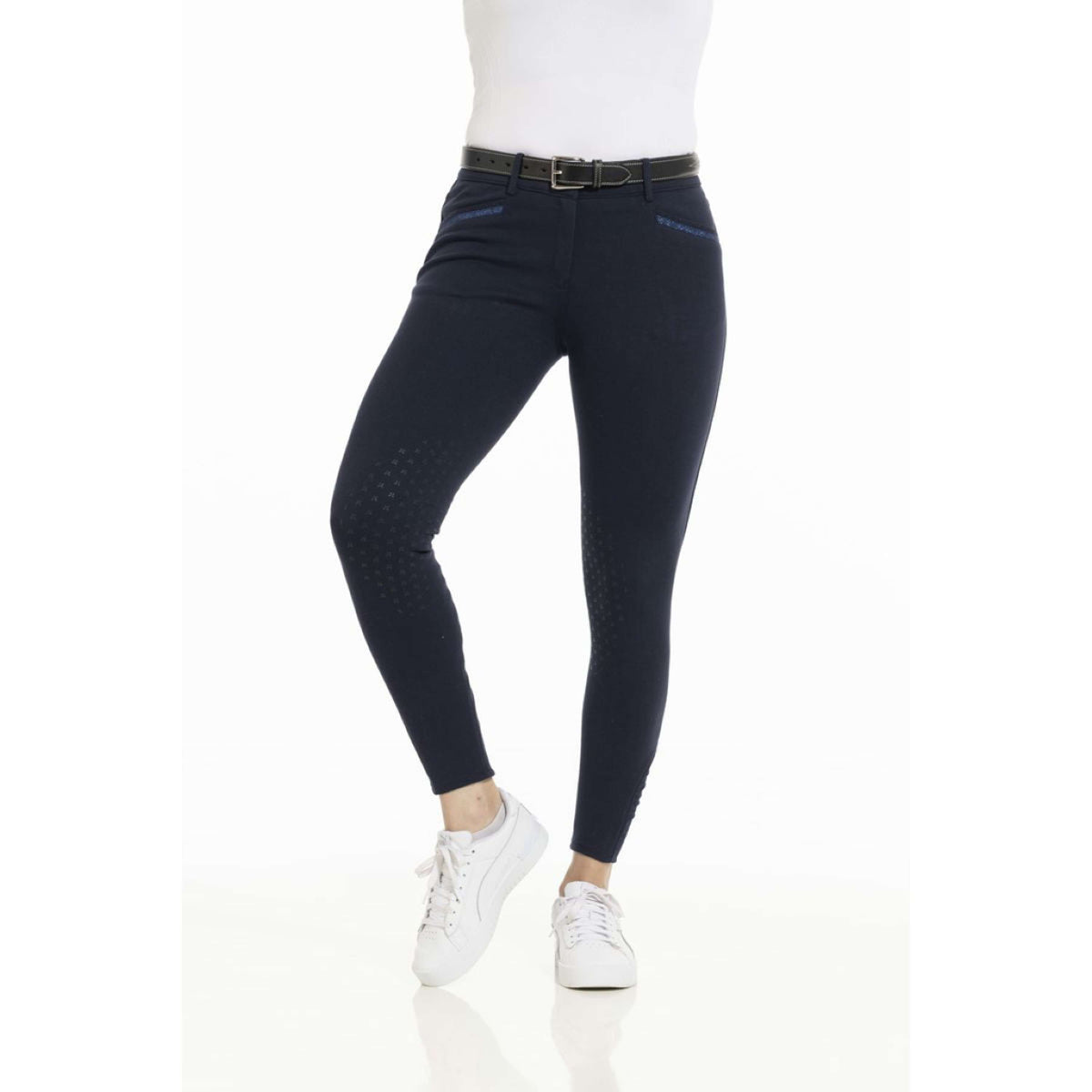 EQUITHÈME Pantalon d'Équitation Kim Organic Cotton Marin