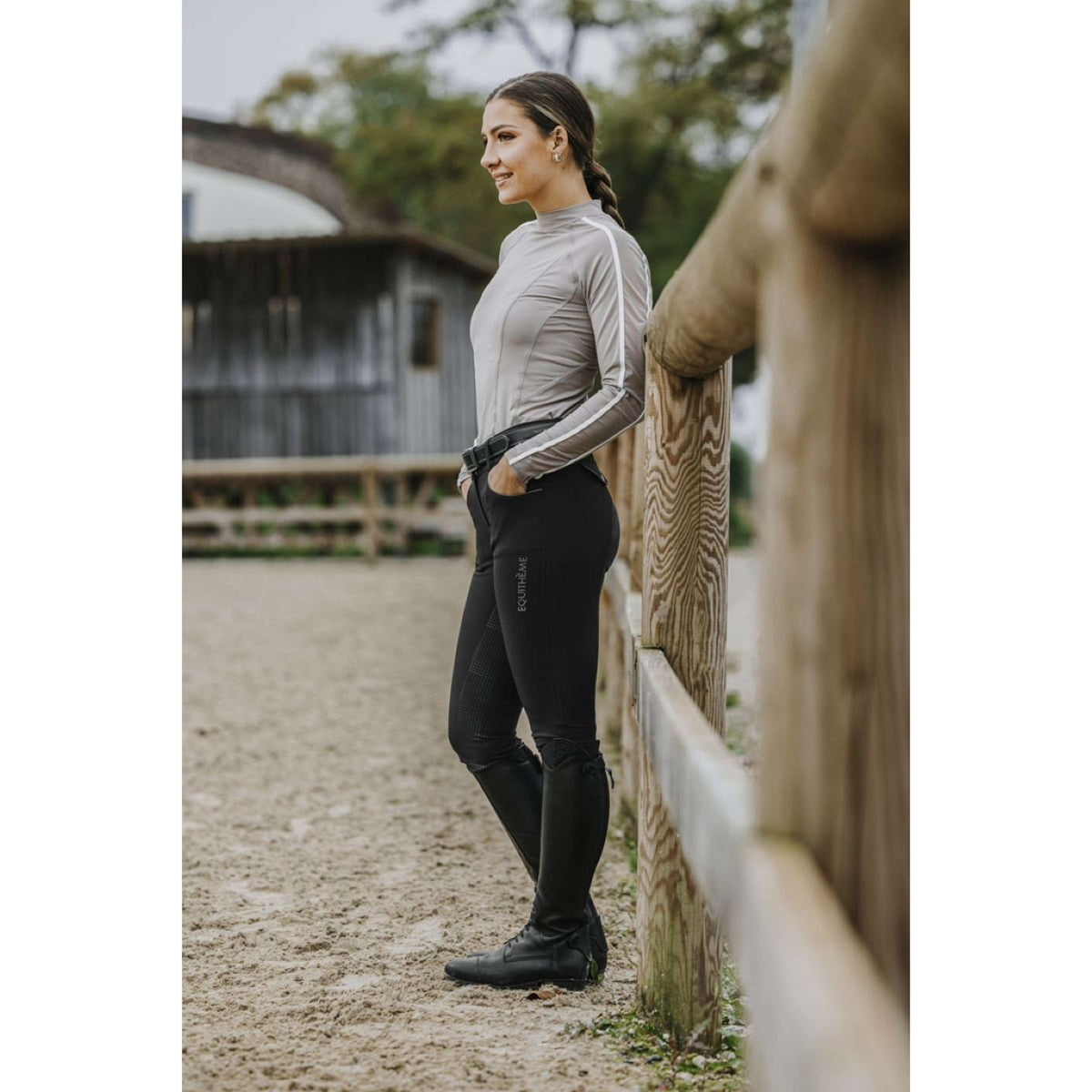 EQUITHÈME Pantalon d'Équitation Beverly Noir