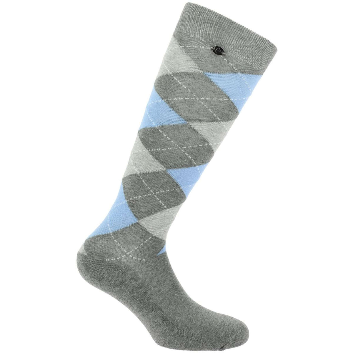 EQUITHÈME Chaussettes Argyle Gris clair/Bleu Ciel