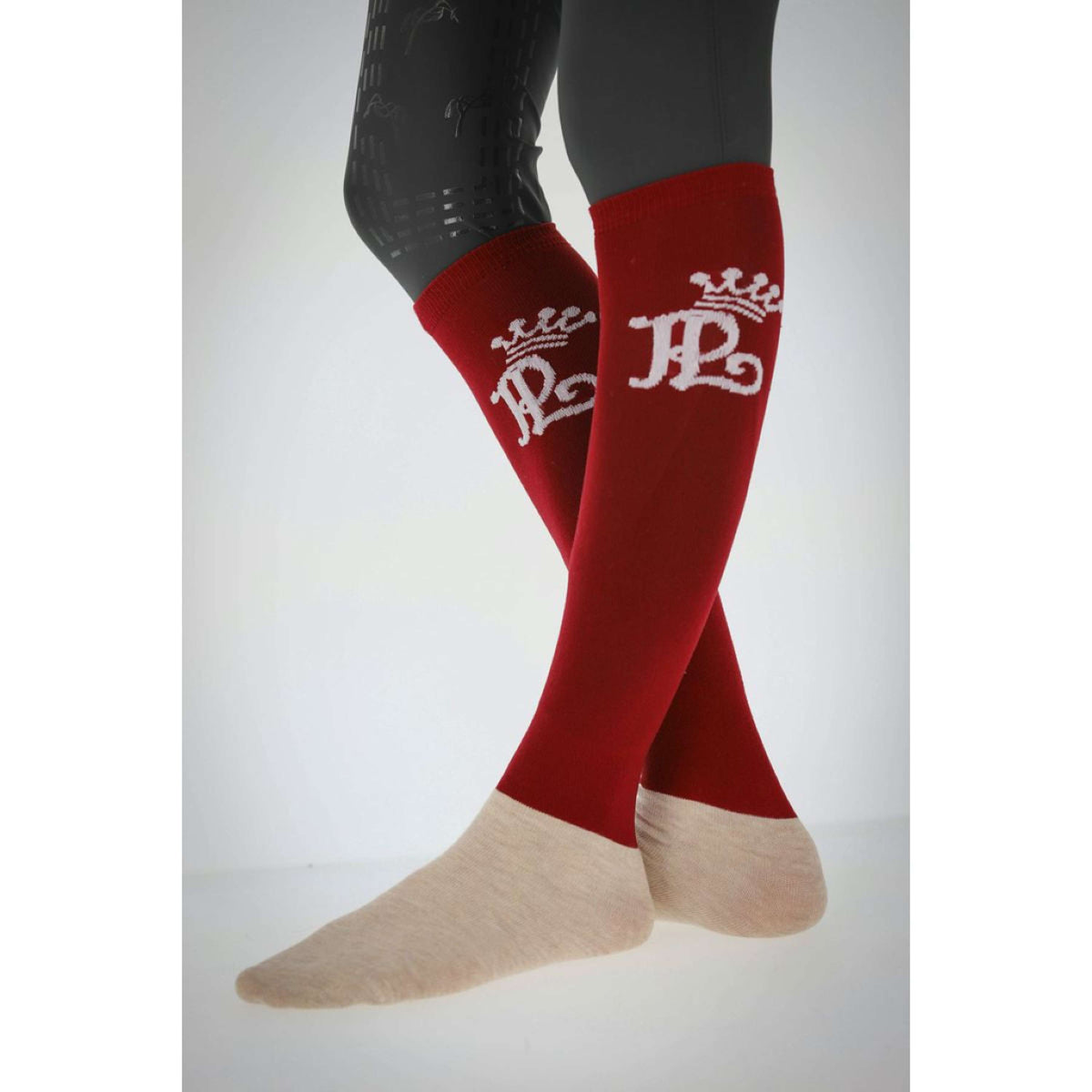 Pénélope Chaussettes d'Équitation Concours 2 Paar Rouge