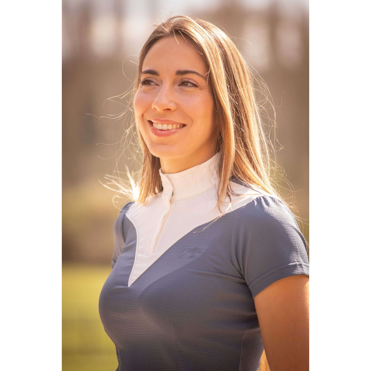 Pénélope T-shirt de Concours Las Honey Manches Courtes Bleu