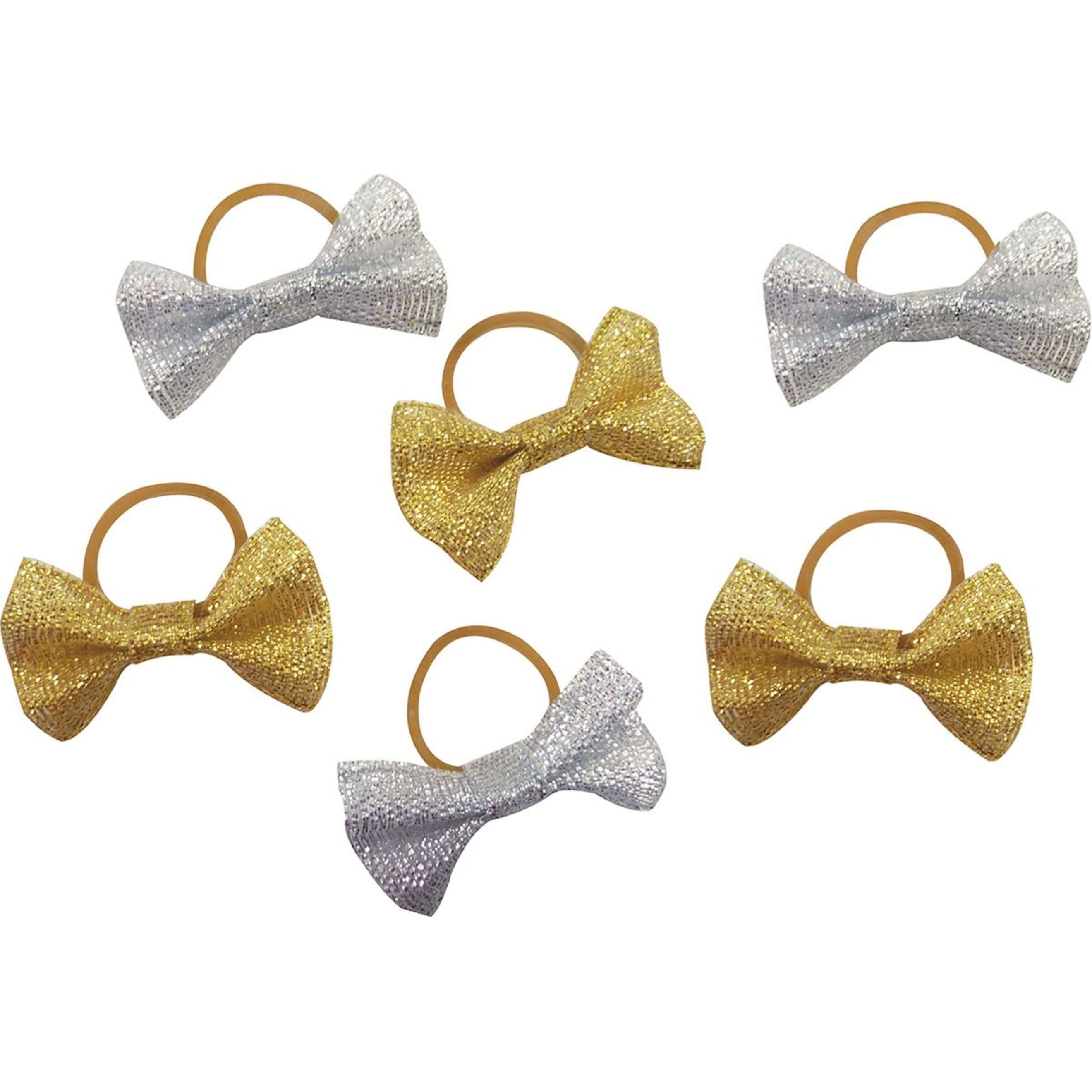 EQUITHÈME Petits Nœuds Ruban pour Tresses Paillettes Or EQUITHÈME Petits Nœuds Ruban pour Tresses Paillettes Or