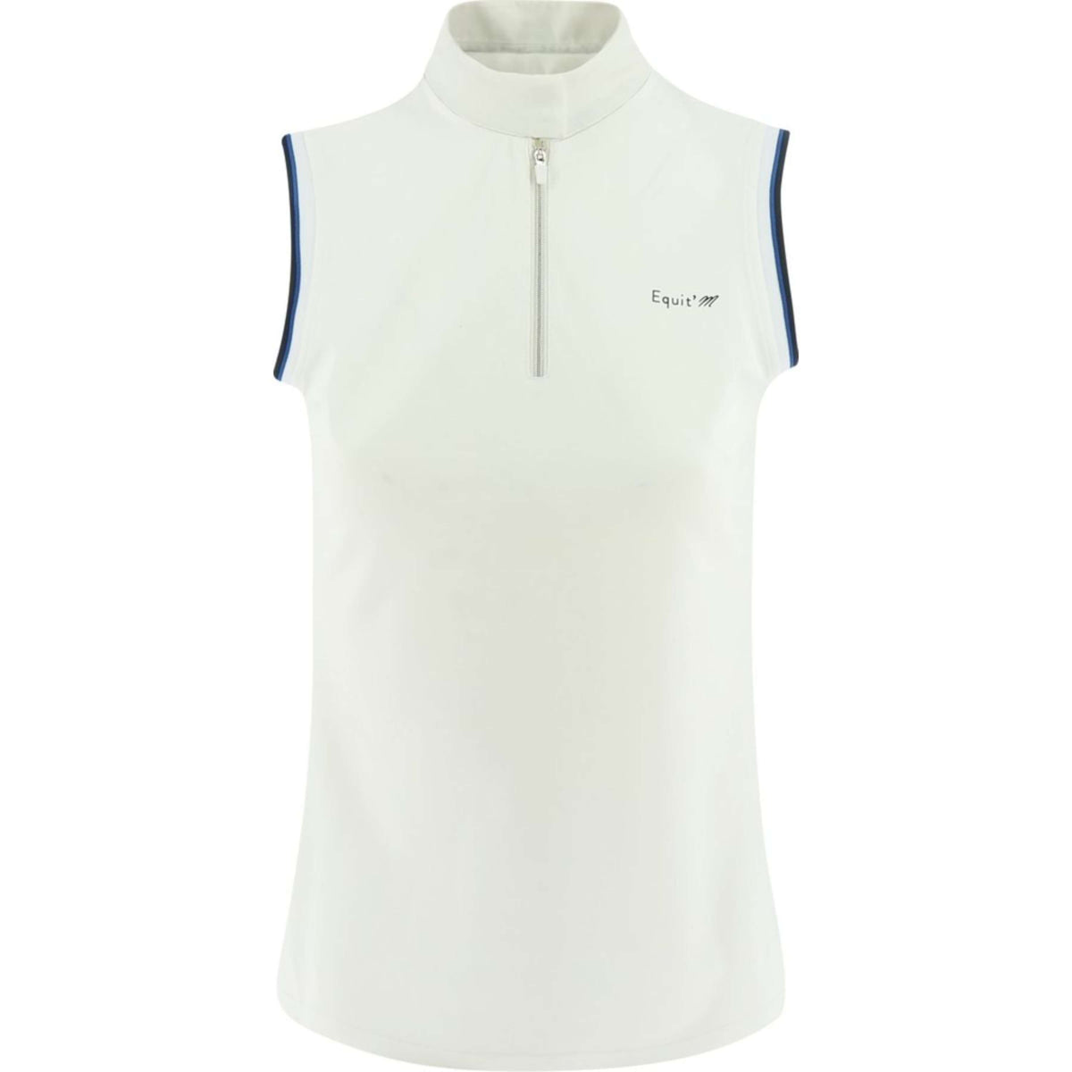 EQUITHÈME Polo Pro Sans Manches Femme Blanc