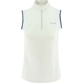 EQUITHÈME Polo Pro Sans Manches Femme Blanc