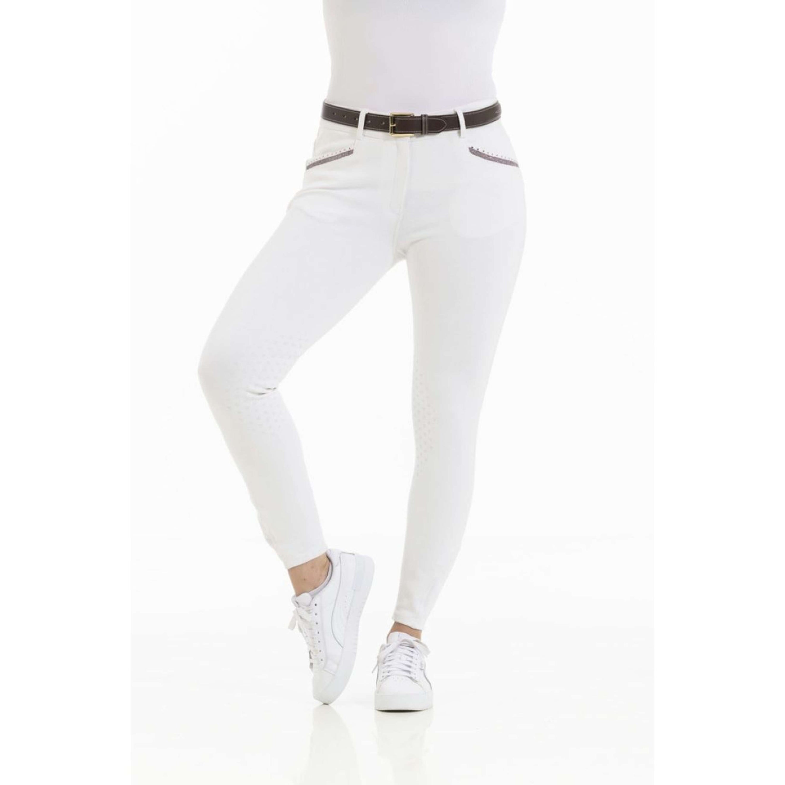 EQUITHÈME Pantalon d'Équitation Kim Organic Cotton Blanc