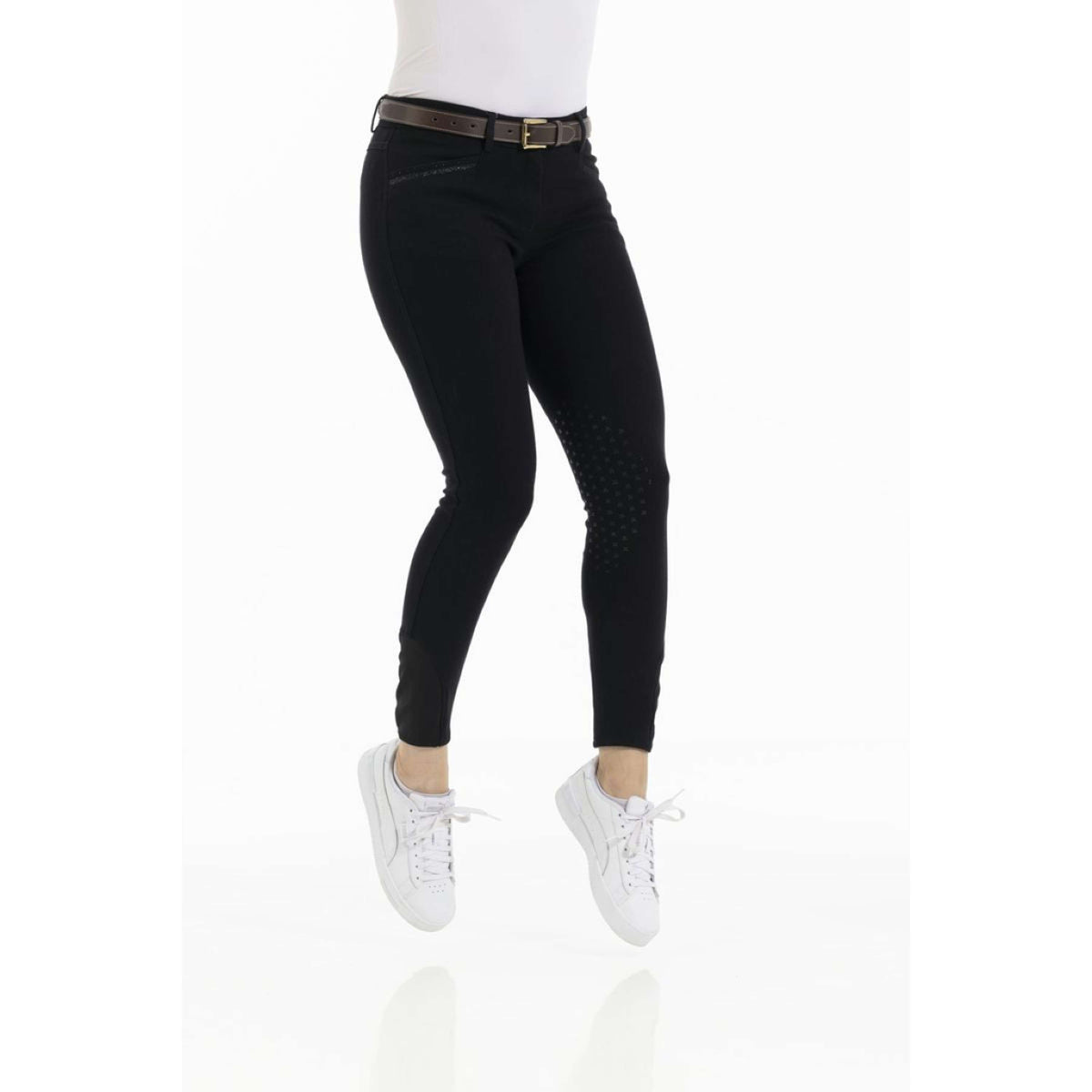 EQUITHÈME Pantalon d'Équitation Kim Organic Cotton Noir