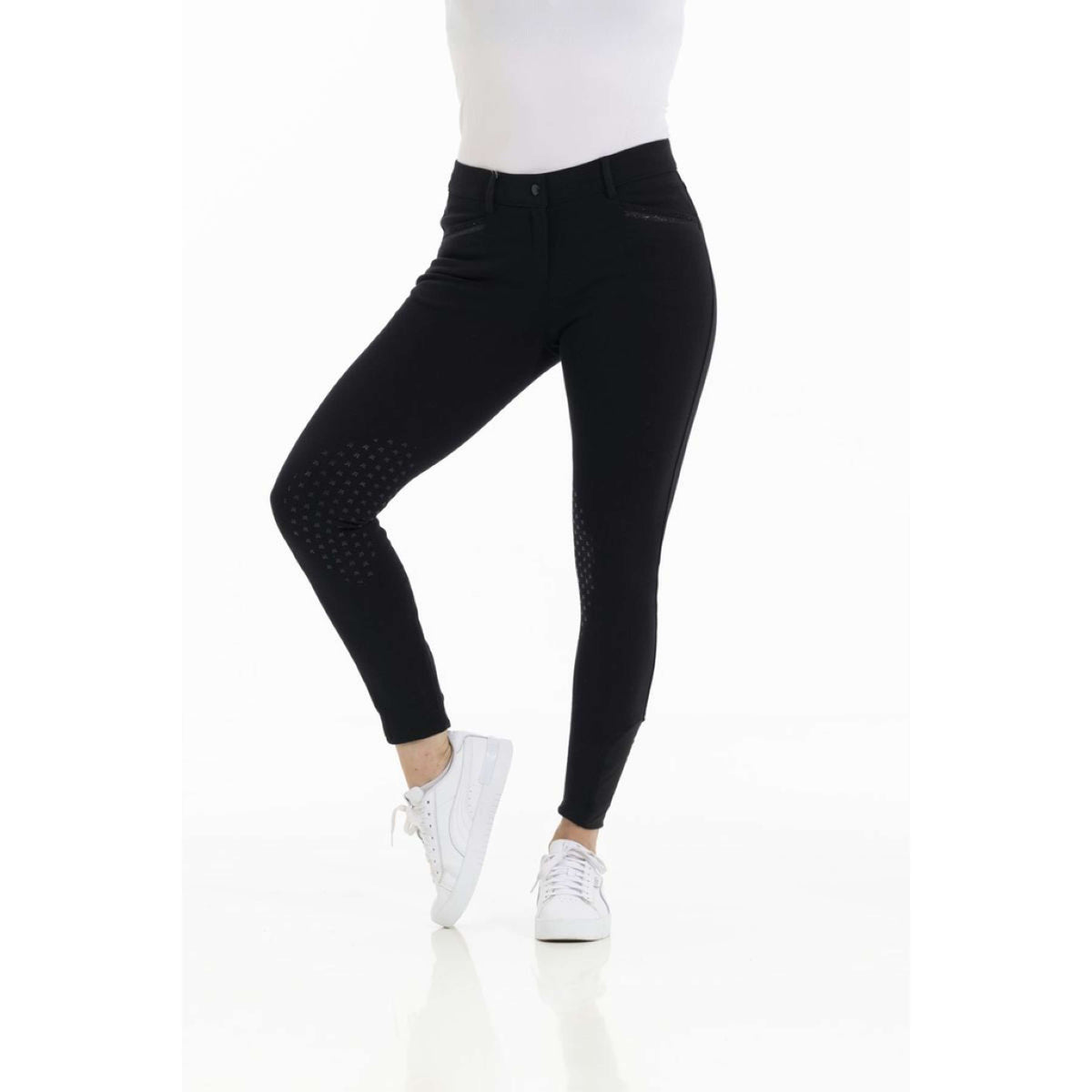 EQUITHÈME Pantalon d'Équitation Kim Organic Cotton Noir