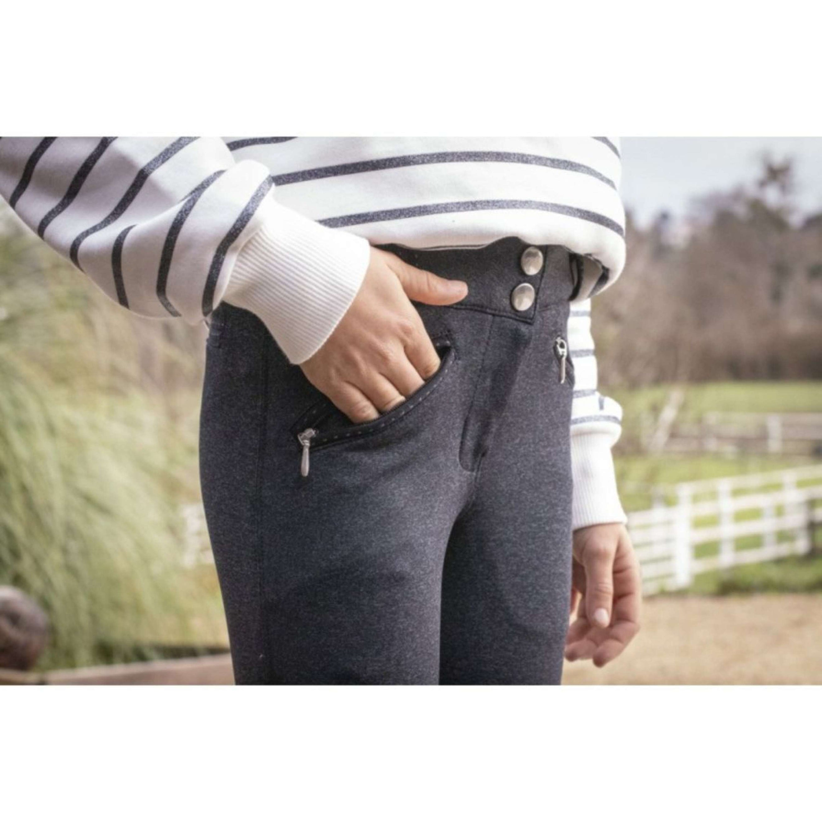 Eden By Pénélope Pantalon d'Équitation Romy Enfants Gris