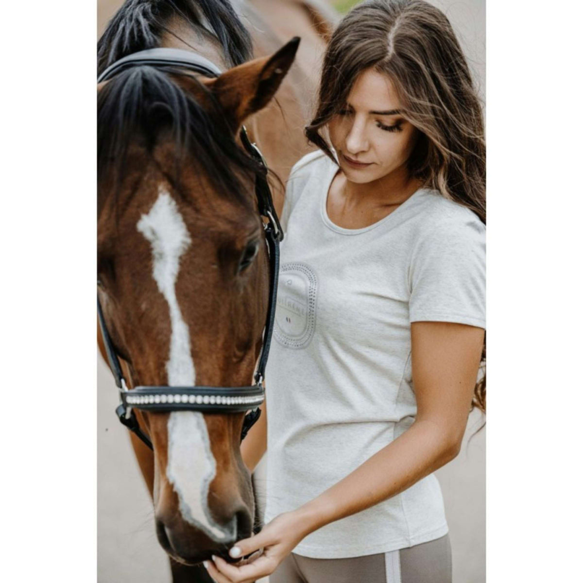 EQUITHÈME T-Shirt Anna Femme Crème