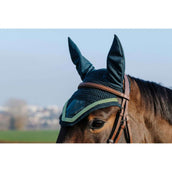 EQUITHÈME Bonnet Anti-Mouches Badge Vert Foncé