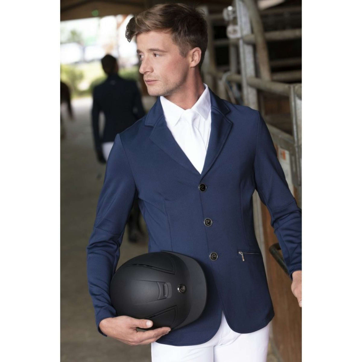 EQUITHÈME Petite Veste de Concours Bordo Homme Marine Bleu