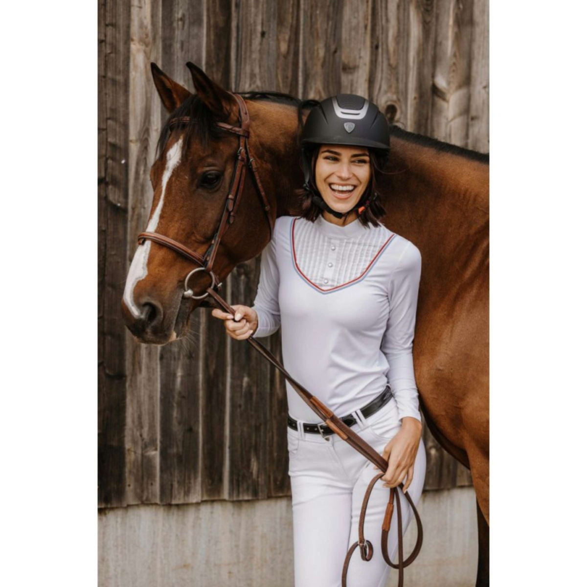 EQUITHÈME T-shirt de Concours Cabourg Femme Blanc