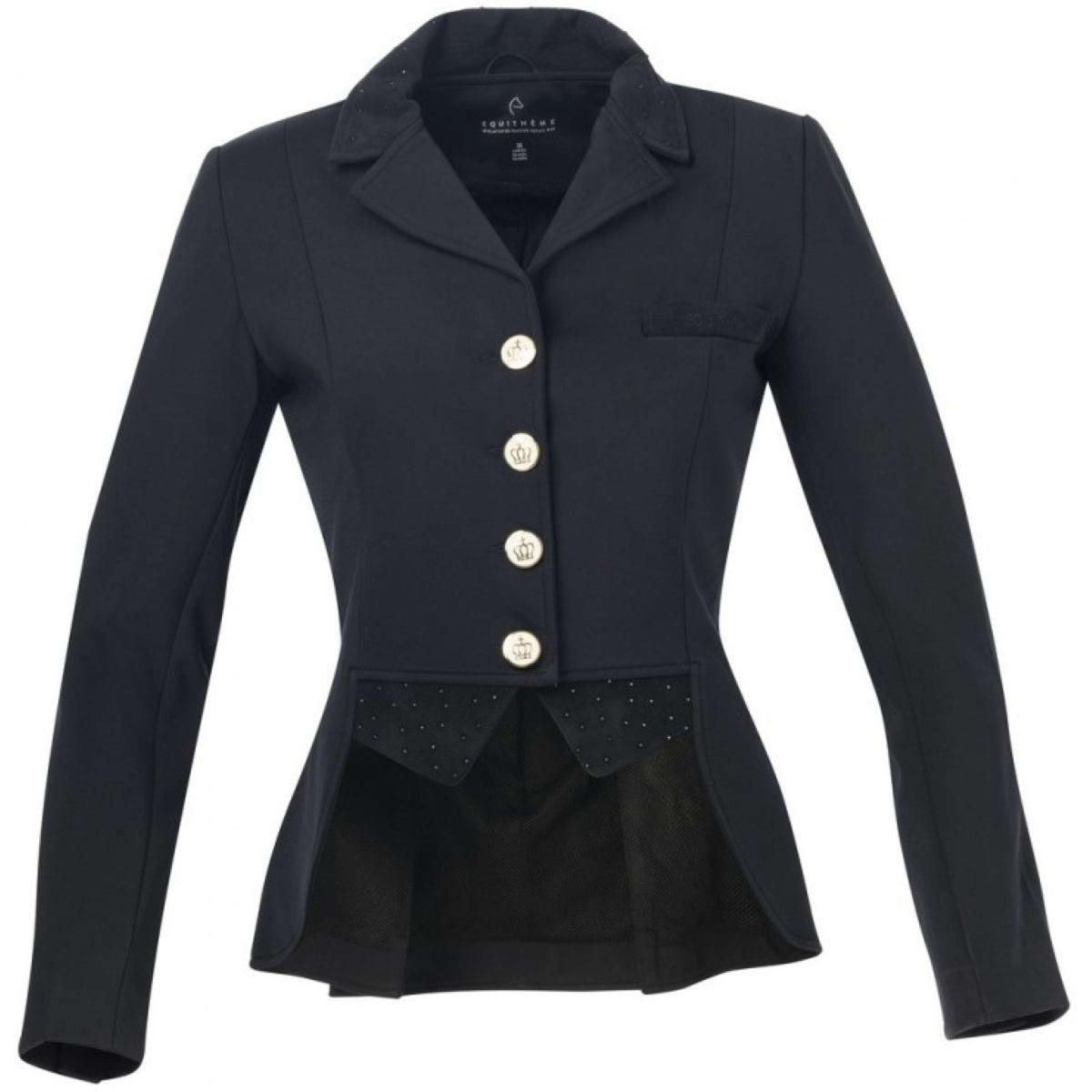 EQUITHÈME Petite Veste de Concours Court Dressage Noir