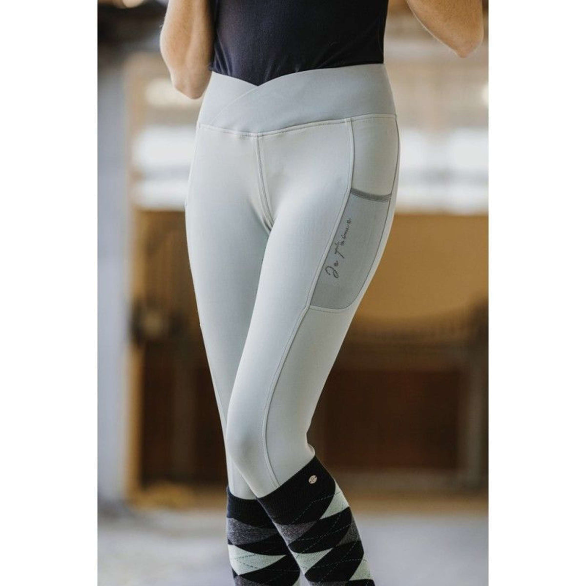 EQUITHÈME Legging d'Équitation Flora Sage green