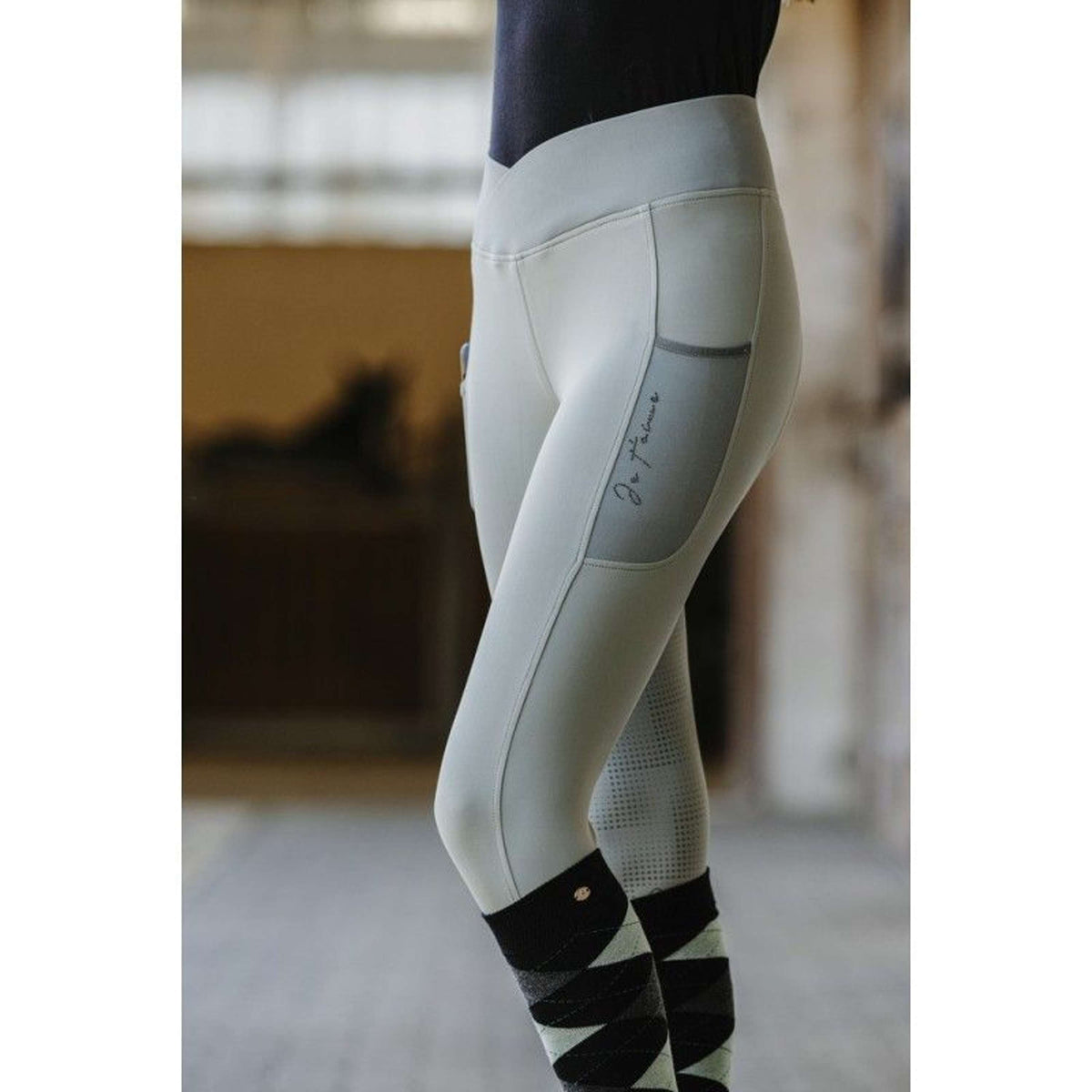 EQUITHÈME Legging d'Équitation Flora Sage green