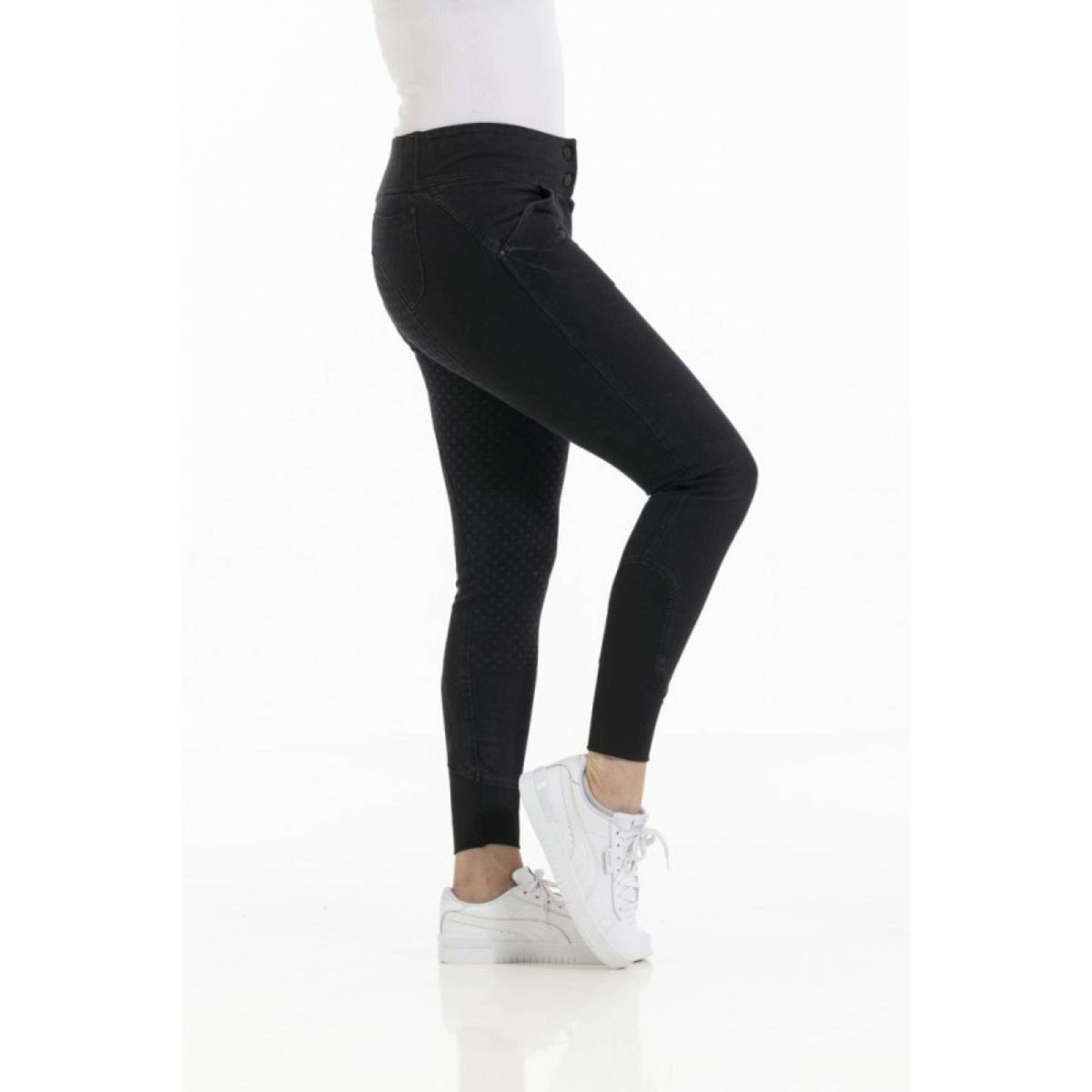 EQUITHÈME Pantalon d'Équitation en Jean Jena Gris