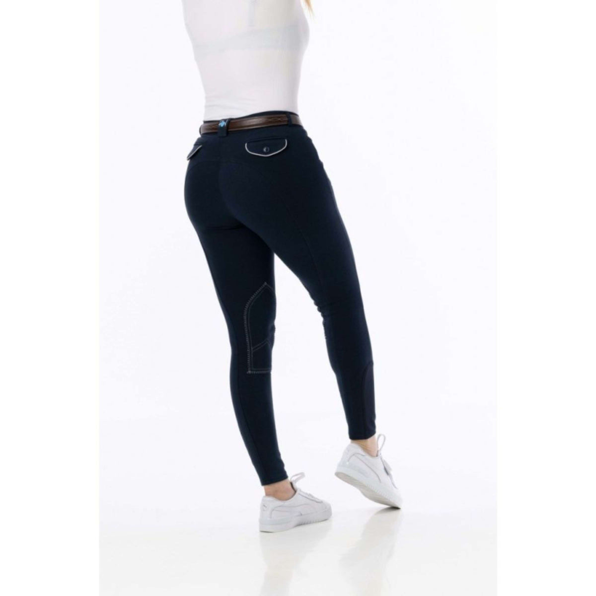 Riding World Pantalon d'Équitation Alexandrie Femme Marin