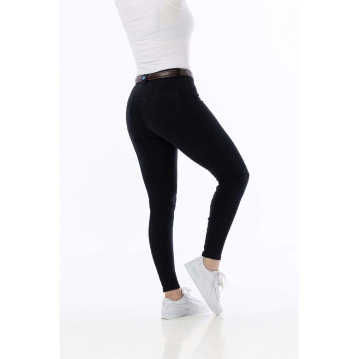 Riding World Pantalon d'Équitation Memphis Femme Noir