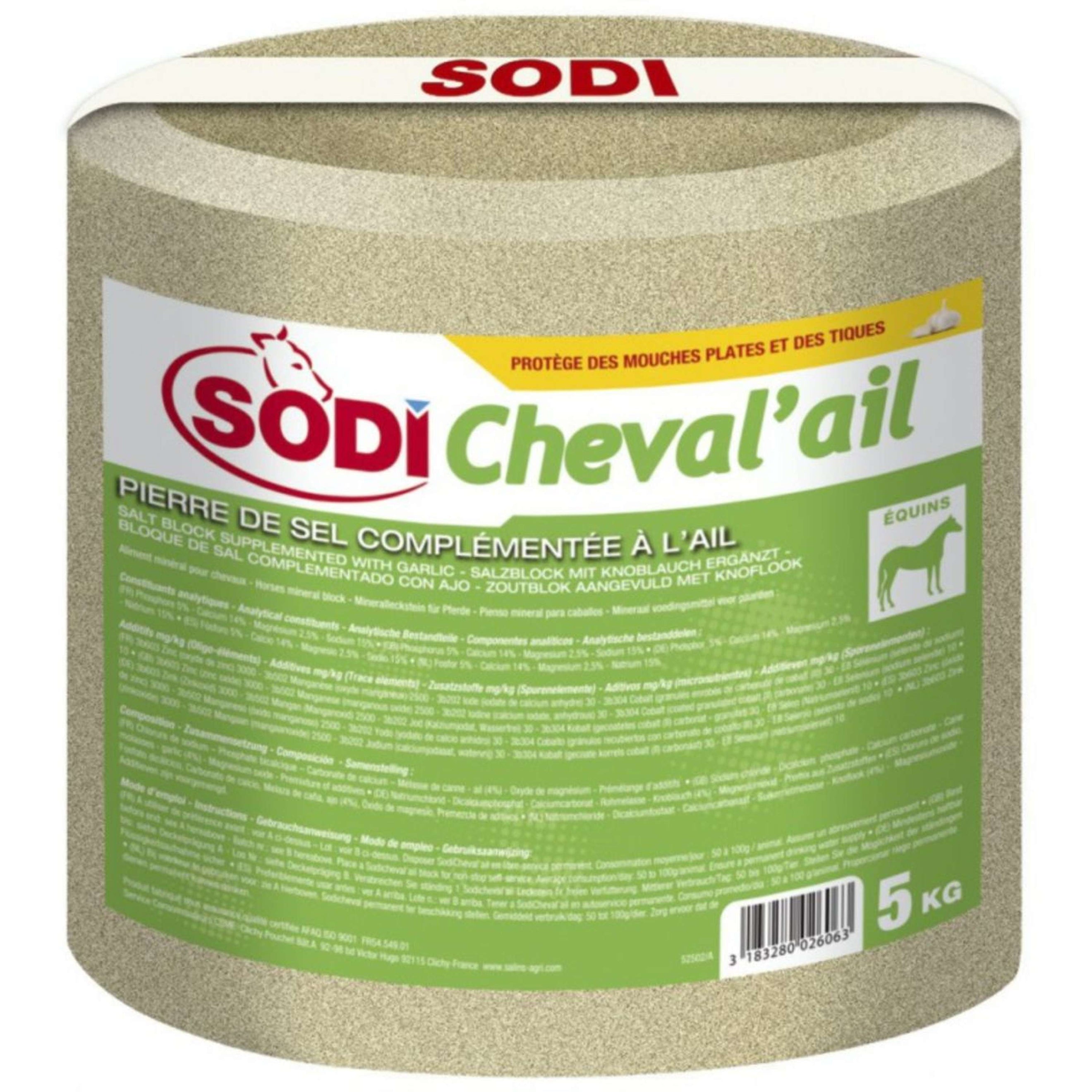 Sodi Bloc aux Minéraux 5kg avec Ail Sodi Bloc aux Minéraux 5kg avec Ail