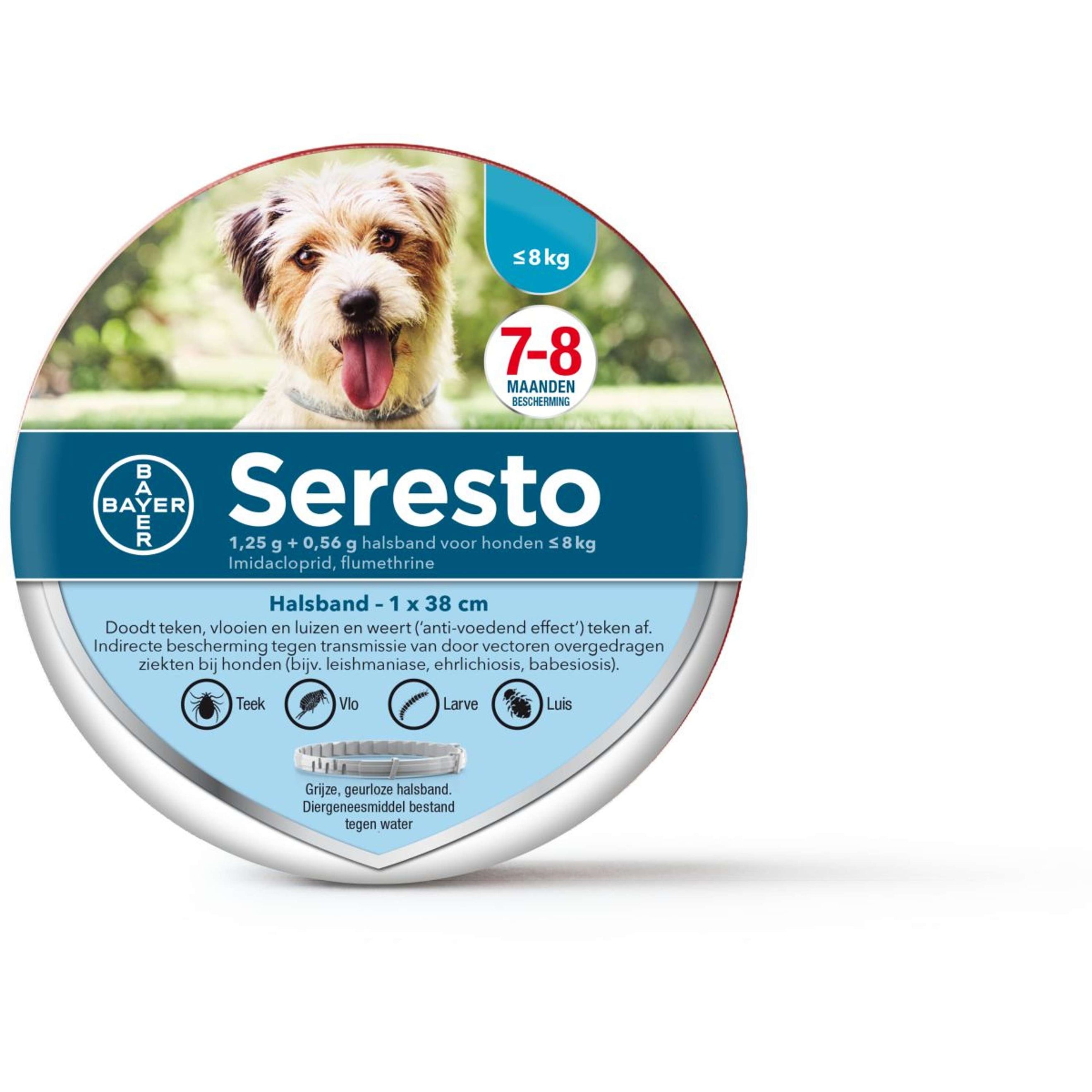 Seresto Collier Anti-Puces et Anti-Tiques Petit Chien jusqu'à 8kg