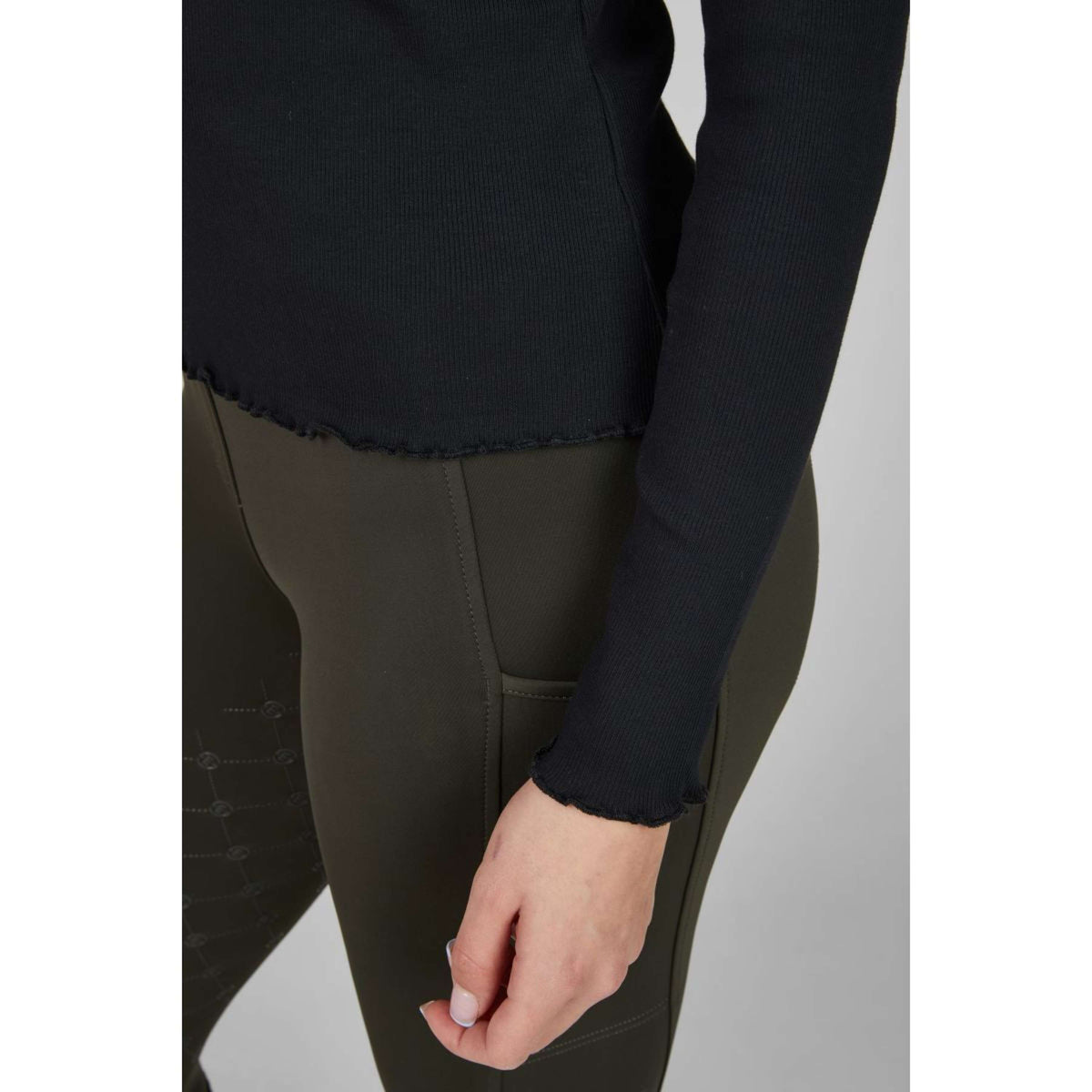 Eskadron T-Shirt Dynamics Turtleneck Rib Longues Manches Noir