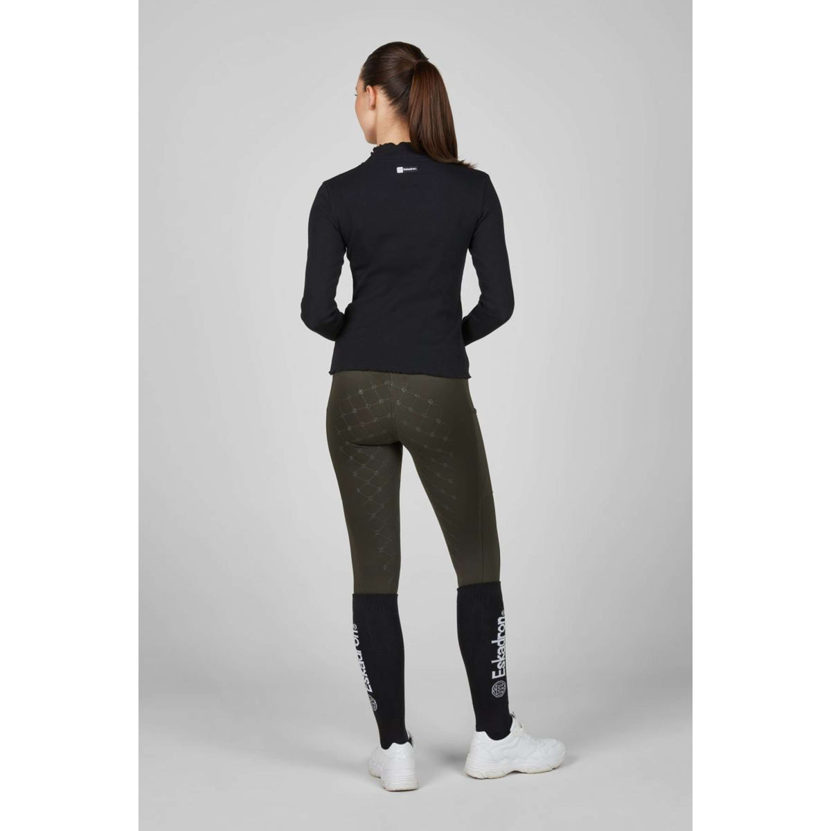 Eskadron T-Shirt Dynamics Turtleneck Rib Longues Manches Noir