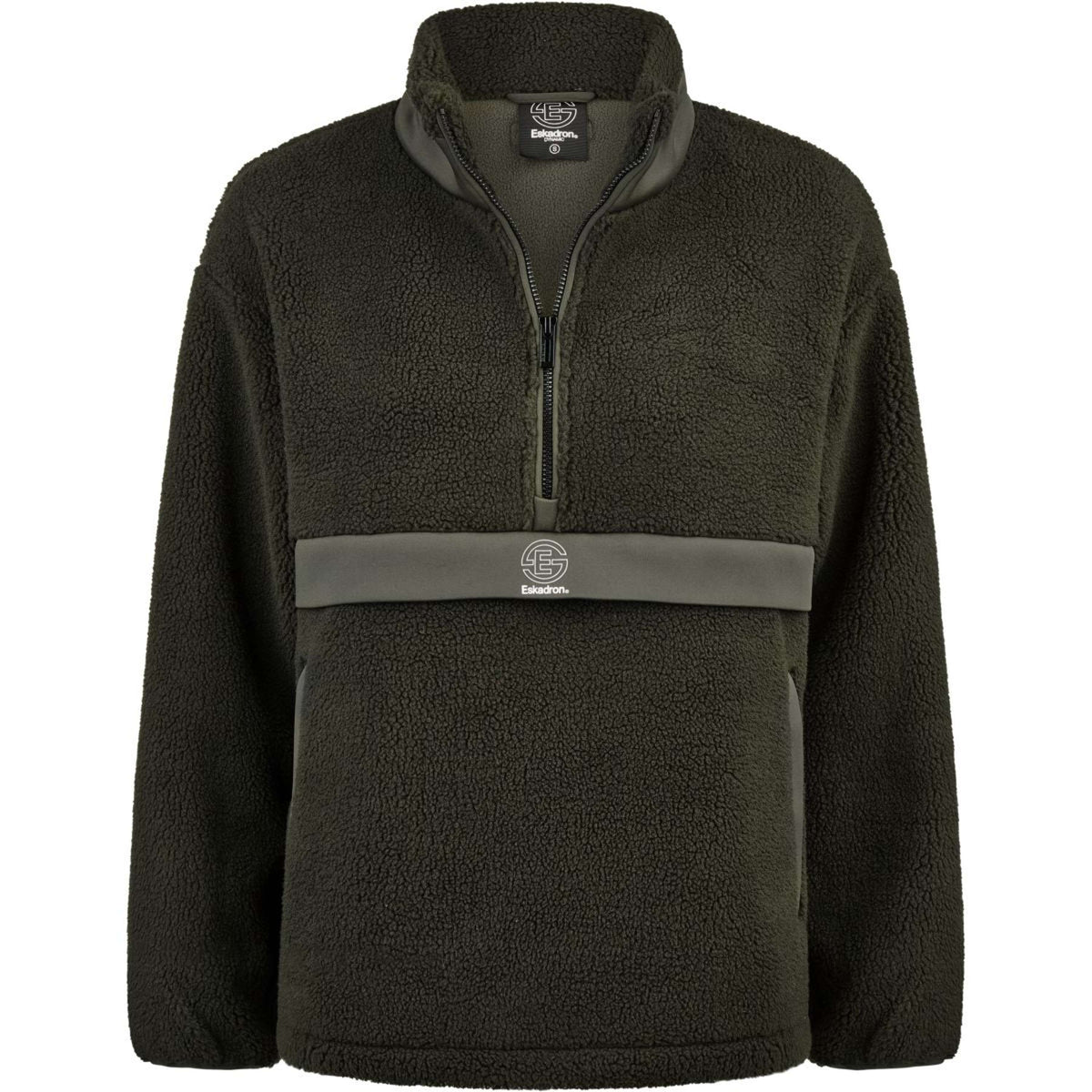 Eskadron Sweater Dynamics Half-Zip Teddy Olive
