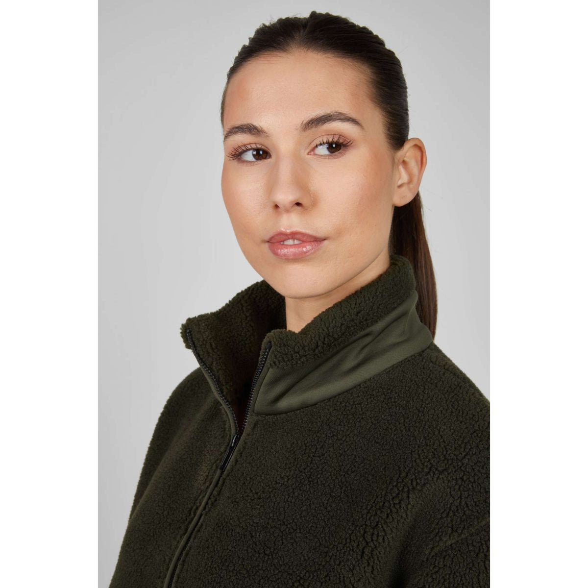 Eskadron Sweater Dynamics Half-Zip Teddy Olive