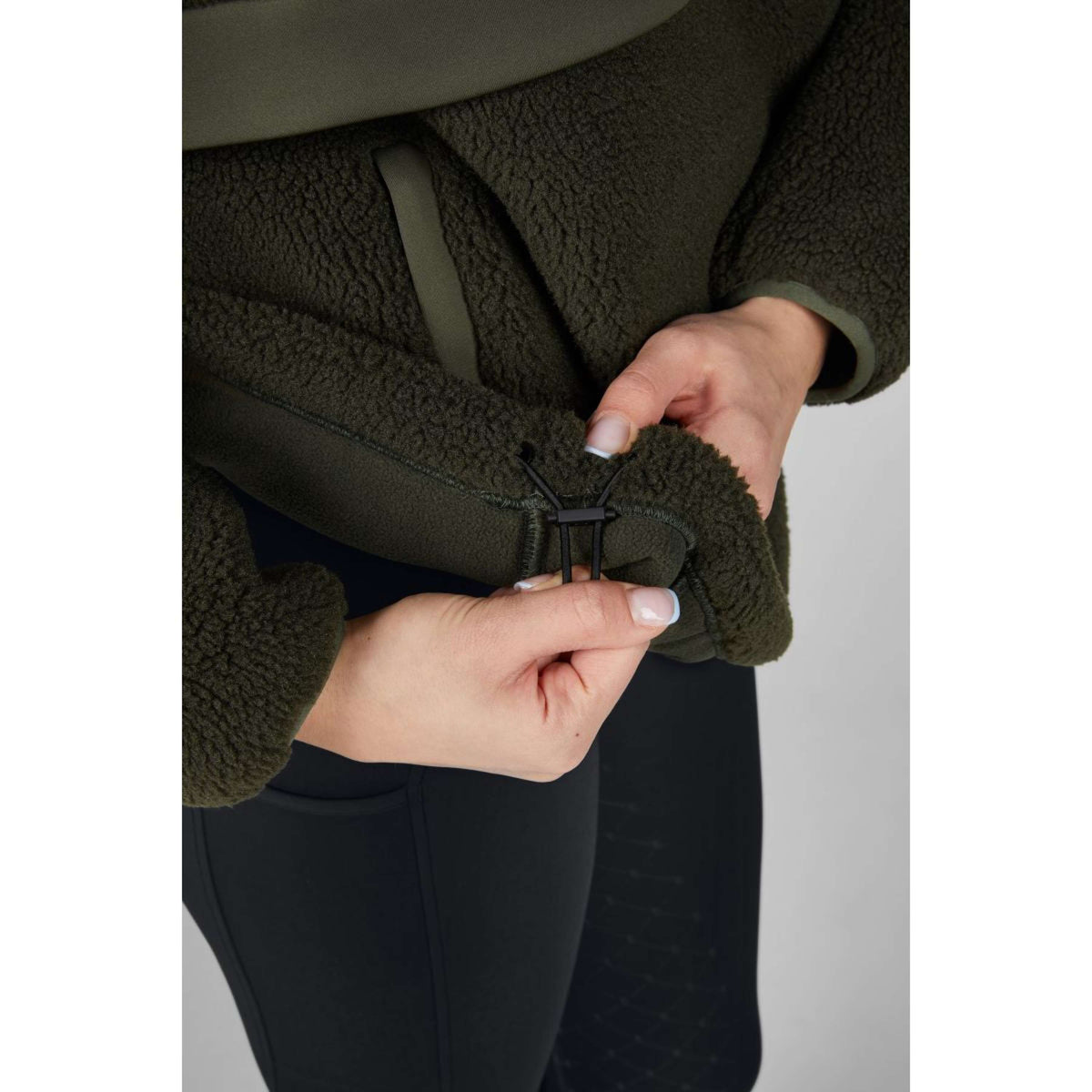 Eskadron Sweater Dynamics Half-Zip Teddy Olive