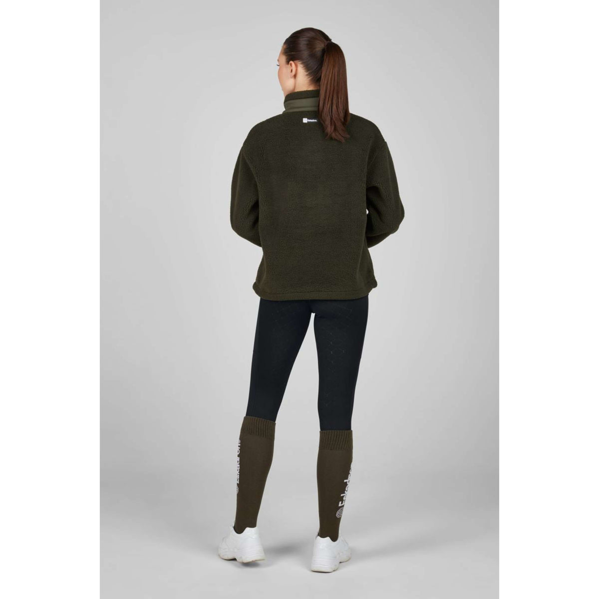 Eskadron Sweater Dynamics Half-Zip Teddy Olive