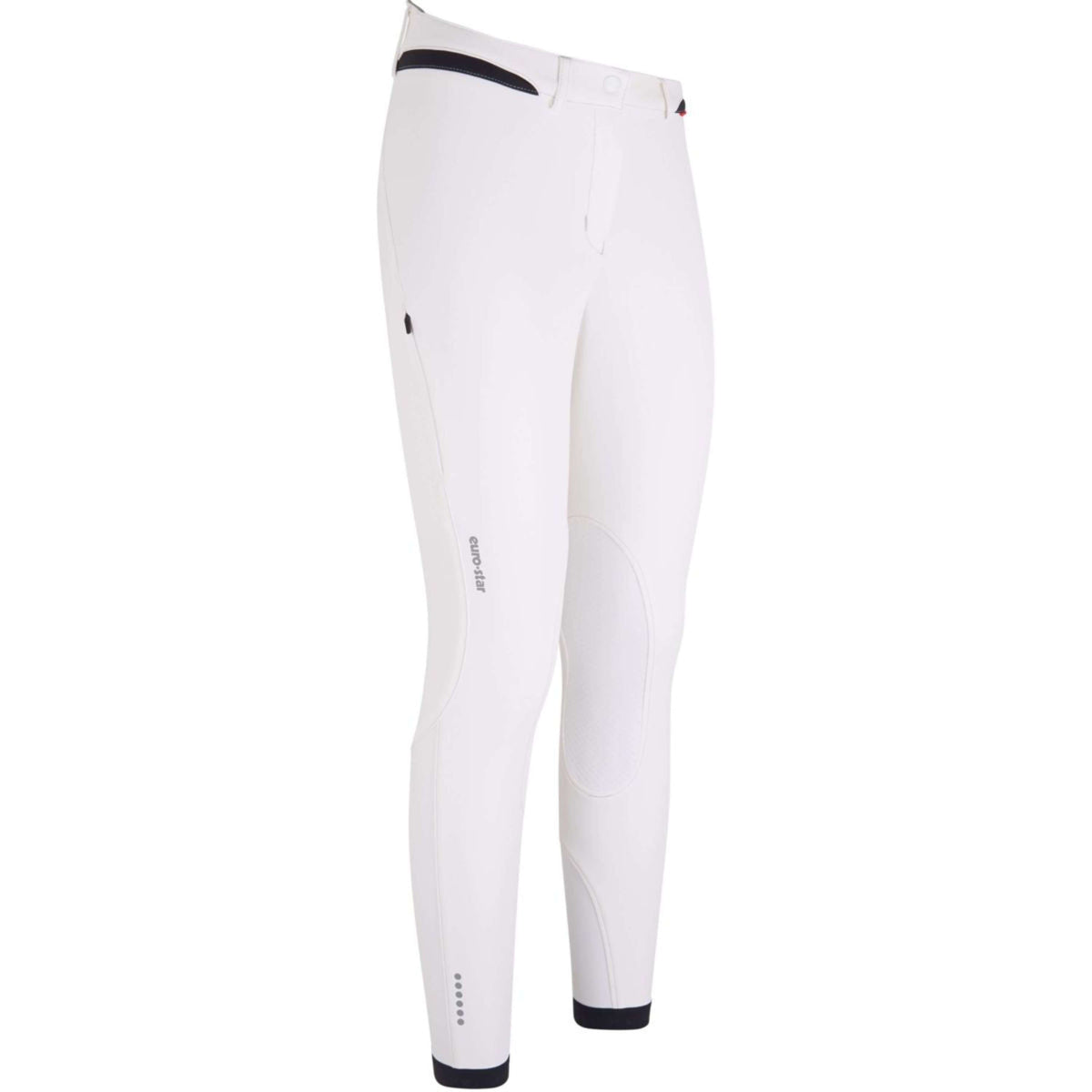 Euro-Star Pantalon d'Équitation ES-Equitation Queen Prise de Genou Blanc