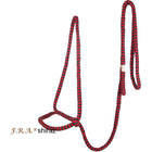 F.R.A. Licol de Conduite Shiraz avec Longe Fixe Rouge/Jaune