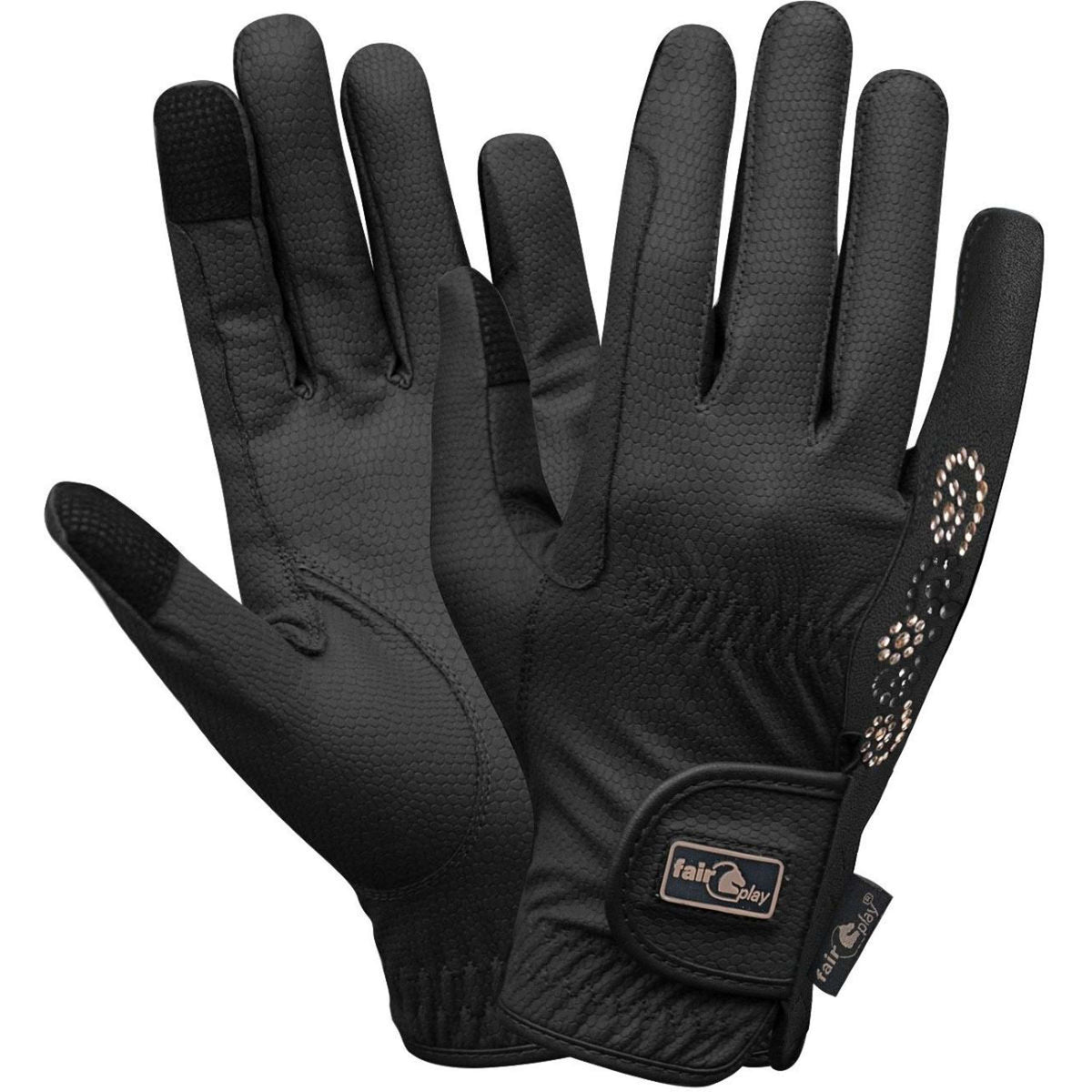 Fair Play Gants d'Équitation Pammy Rosegold Noir