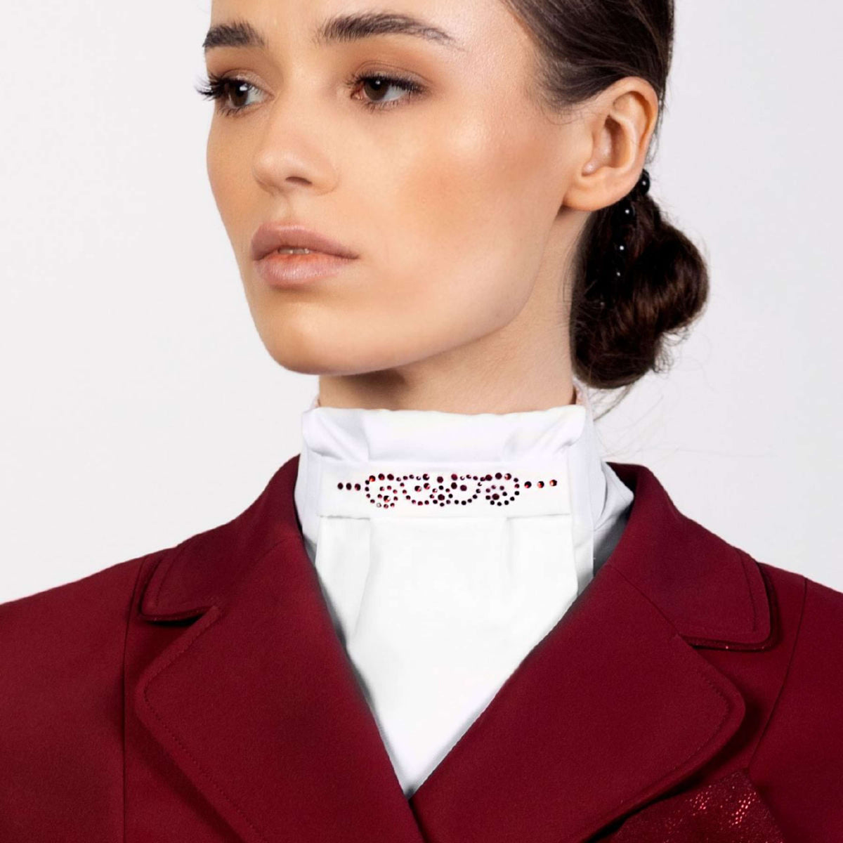 Fair Play Plastron Andrea Chic Blanc/Bordeaux