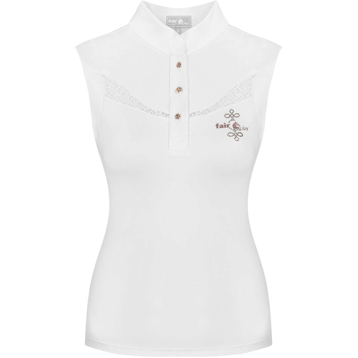 Fair Play T-shirt de Concours Cecile Rosegold Sleeveless Blanc