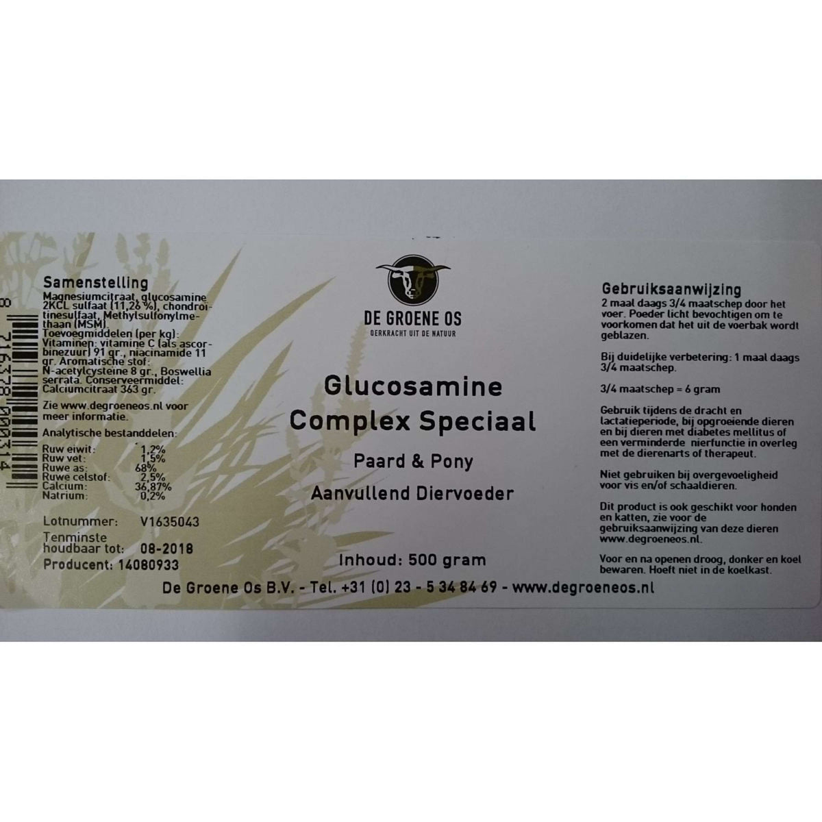Groene Os Glucosamine Complex Spécial Cheval