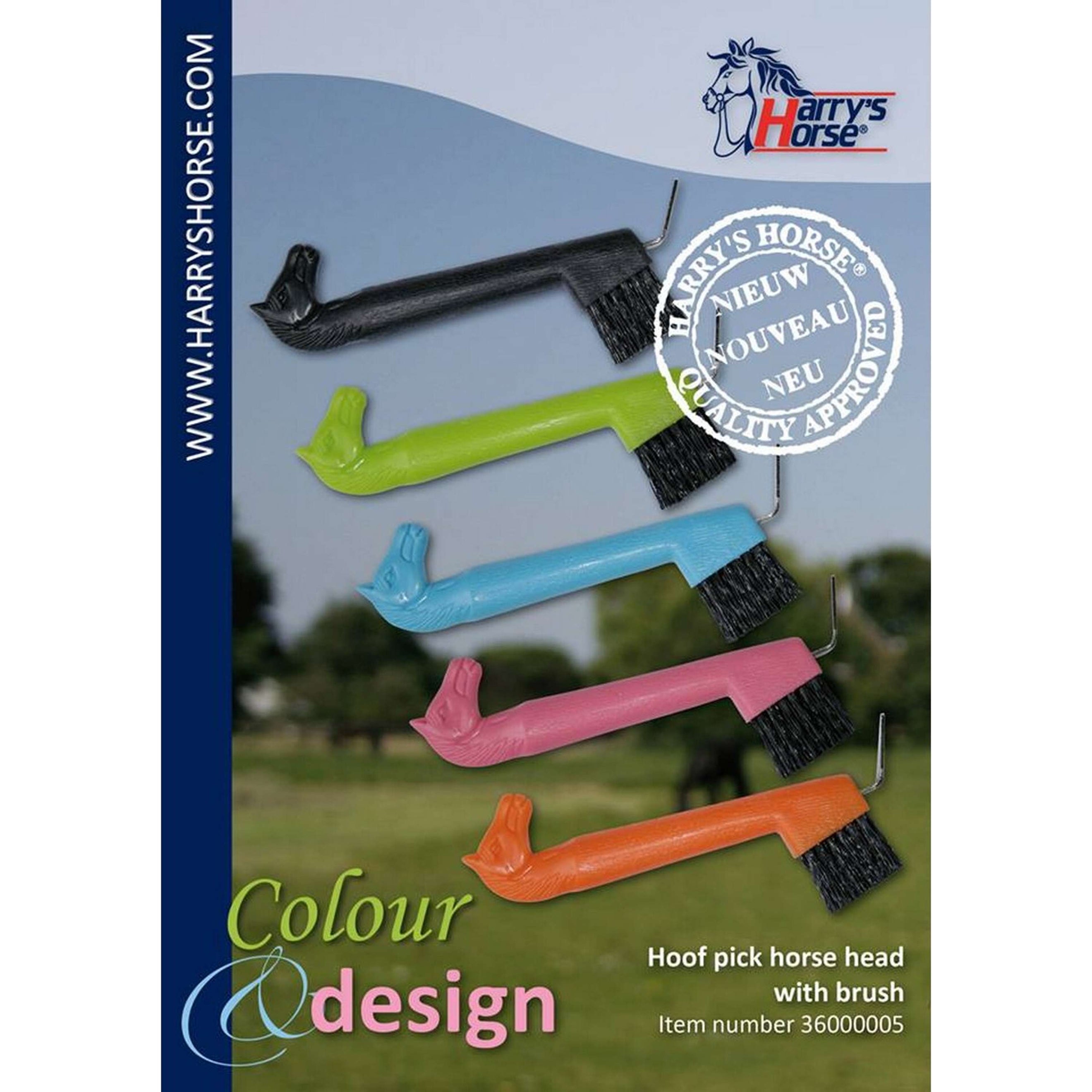 Harry's Horse Cure-Pied et Brosse à Sabots Tête de Cheval Rose Harry's Horse Cure-Pied et Brosse à Sabots Tête de Cheval Rose