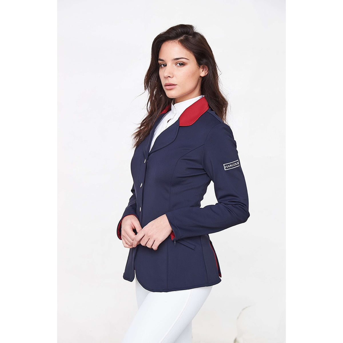 Harcour Veste de Concours Frenchteam Dames Marin