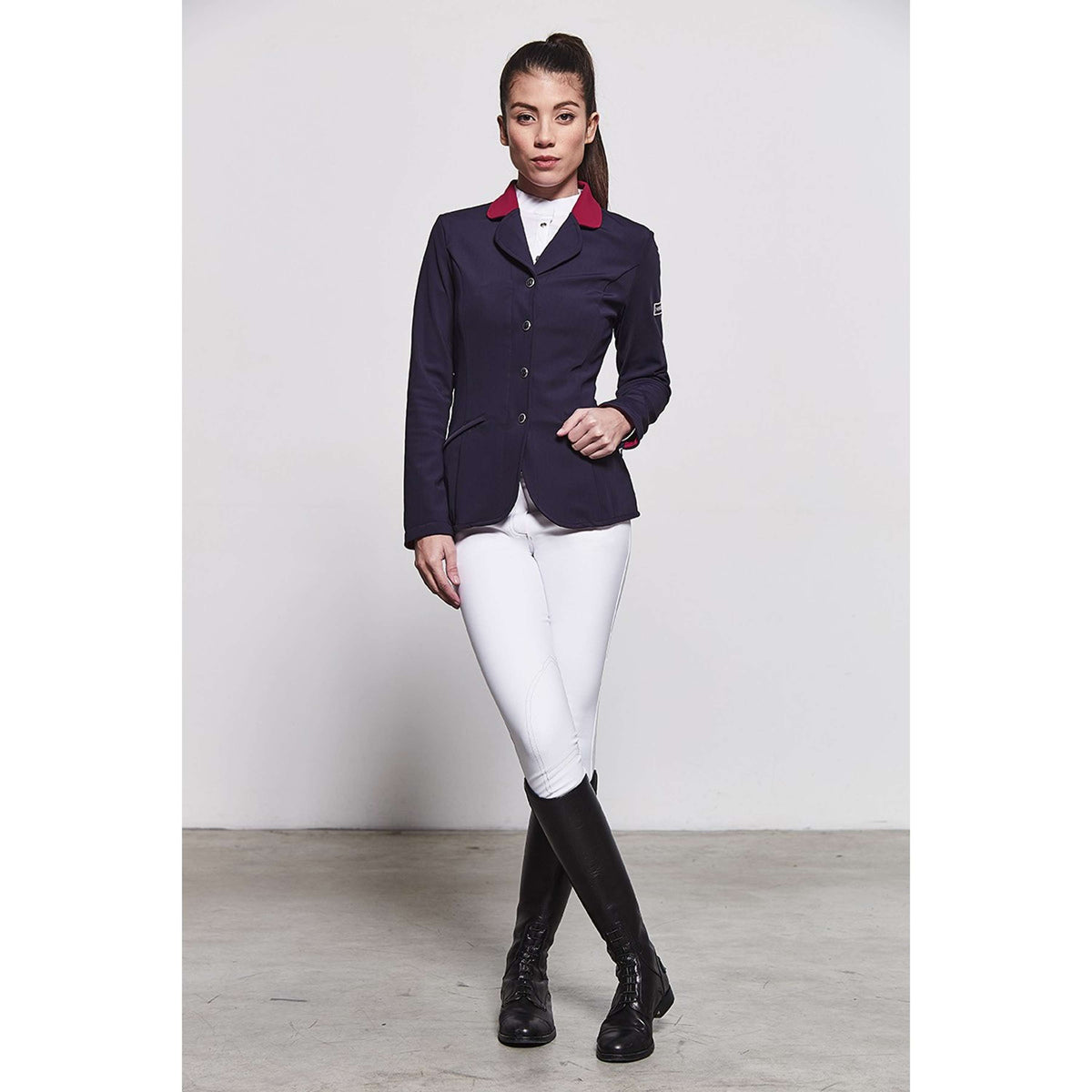 Harcour Veste de Concours Frenchteam Dames Marin