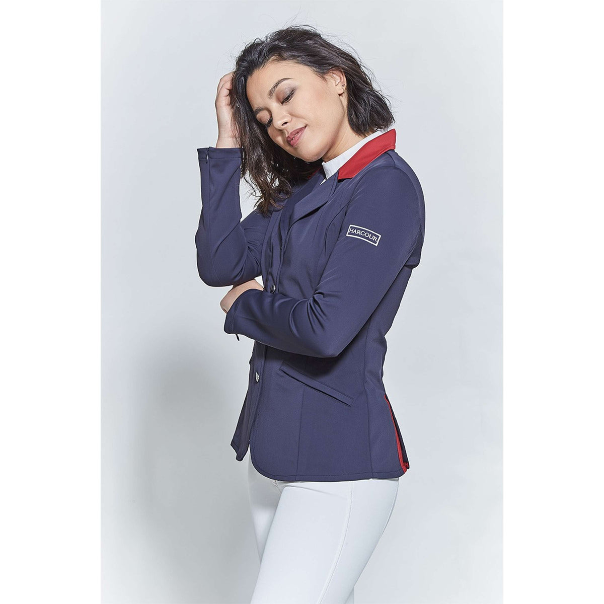 Harcour Veste de Concours Frenchteam Dames Marin