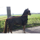 HB Couverture Anti-Mouches pour chevaux d'attelage avec Couvre-cou Noir