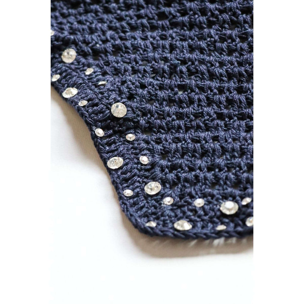 HB Bonnet Anti-Mouches met Trydac Swarovski steentjes Marin
