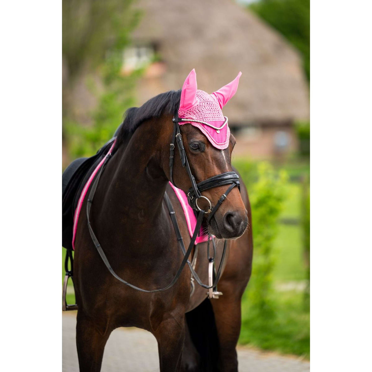 HB Bonnet Anti-Mouches Showtime Paillettes Fuchsia