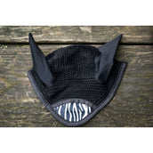 HB Ruitersport Bonnet Anti-Mouches Zebra Noir/Blanc