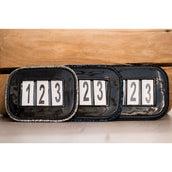 HB Porte-numéro Shine avec Paillette Noir/Argent Pailleté