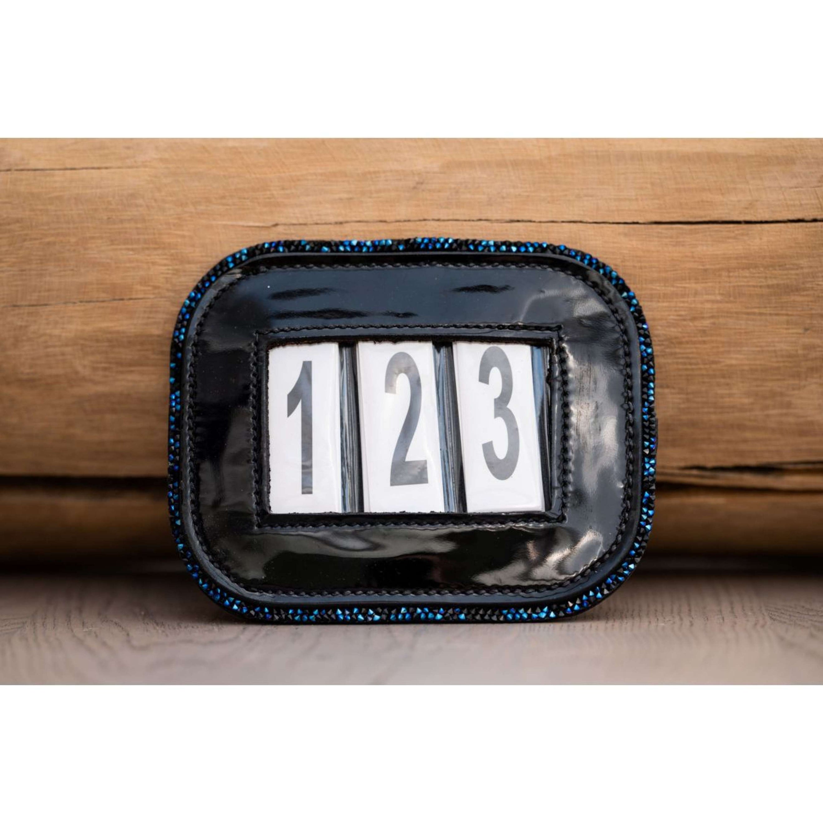 HB Porte-numéro Shine avec Paillette Noir/Marine Briller