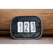 HB Porte-numéro Shine avec Paillette Noir/Argent Pailleté