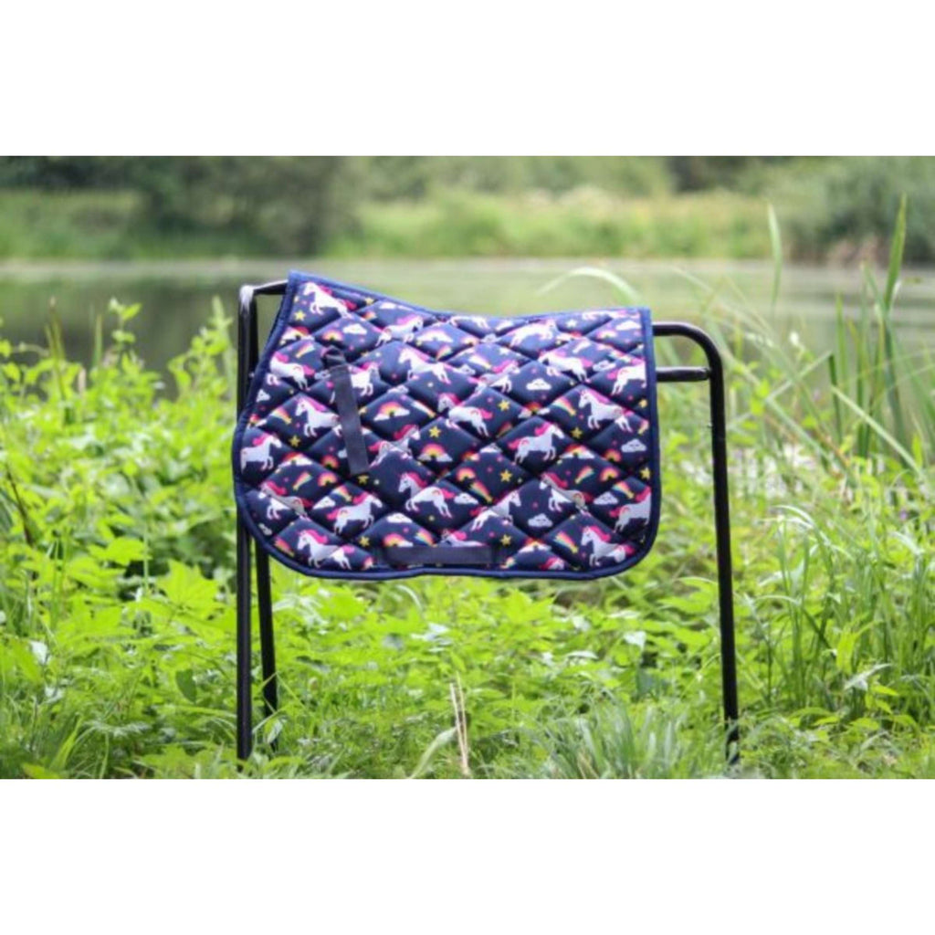 HB Tapis de Selle Unicorn Shetland Marin